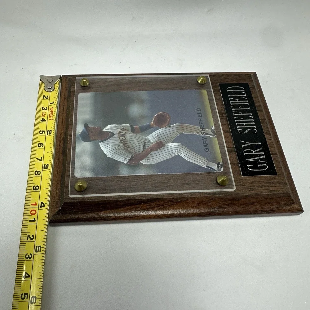 Gary Sheffield Brewers Baseball Card Plaque Wall Decor MLB‎ Memorabilia